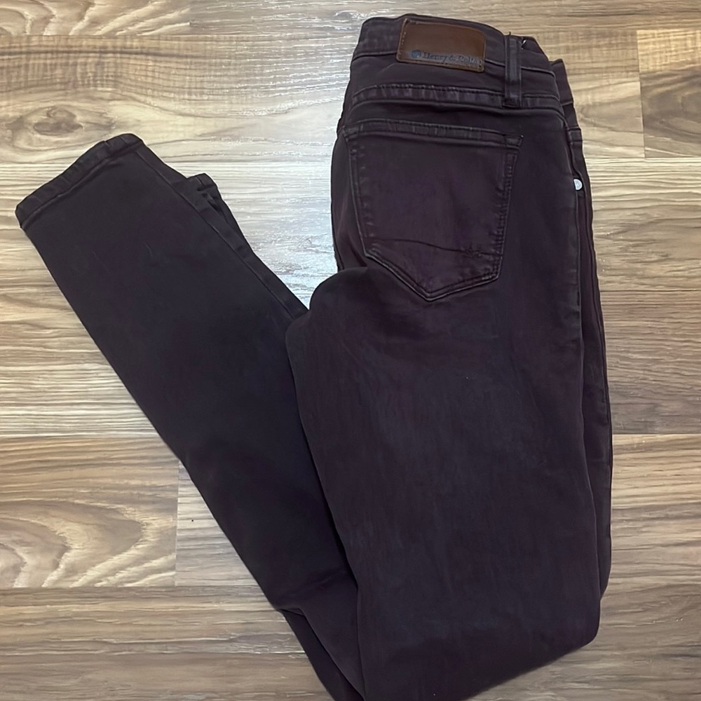 Henry & Belle Super Skinny Ankle Jeans in Marsala Size 25